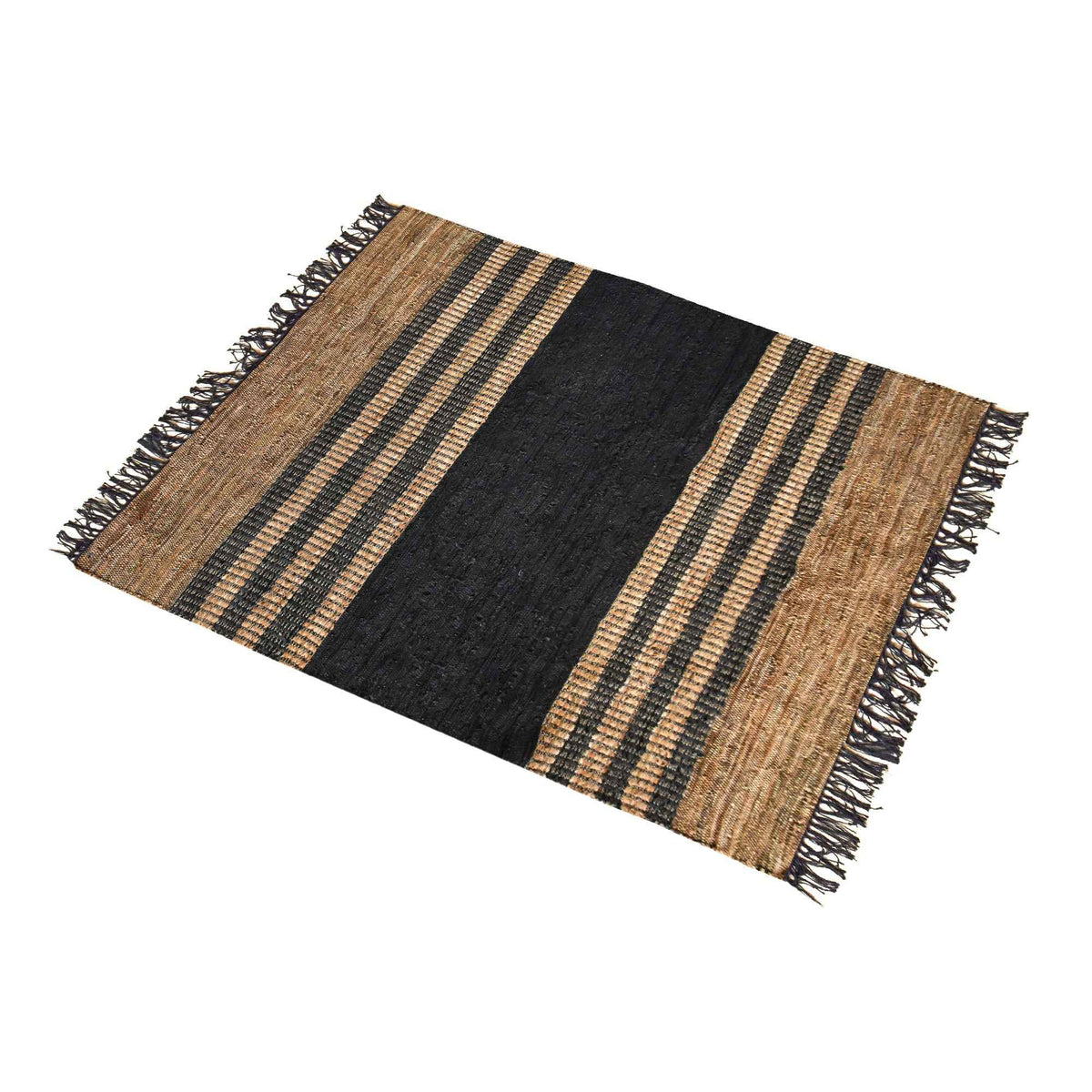 JODAR RUG - LEATHER/ HEMP