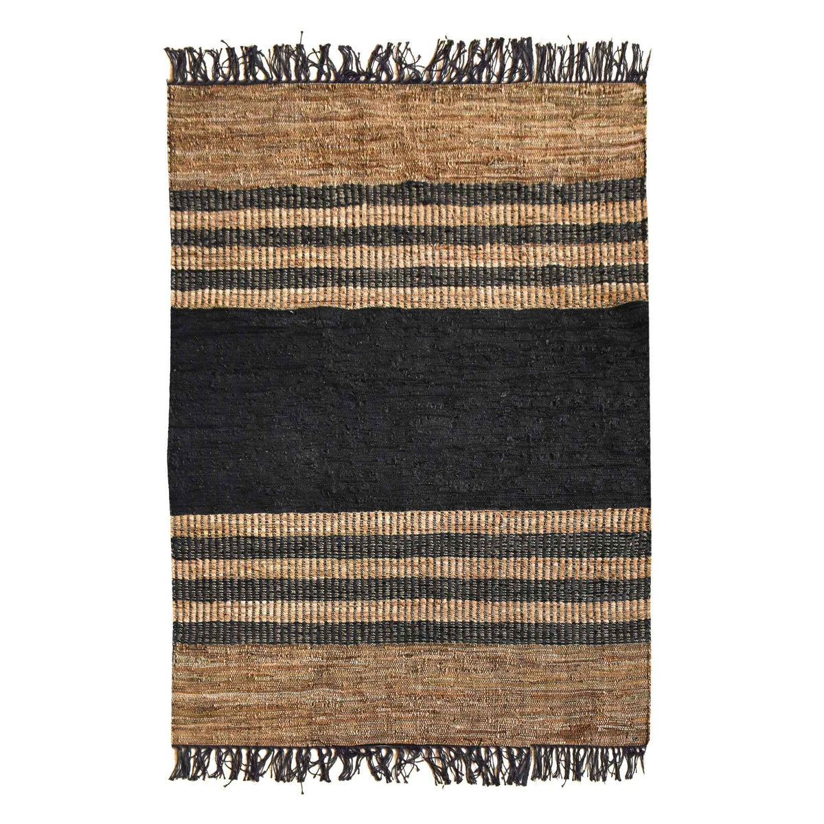 JODAR RUG - LEATHER/ HEMP