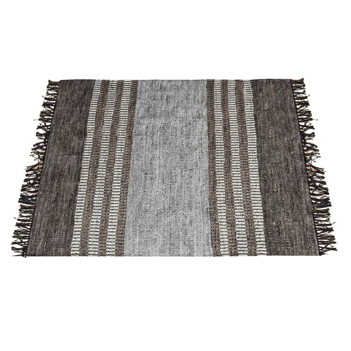 JODAR RUG - LEATHER/ HEMP