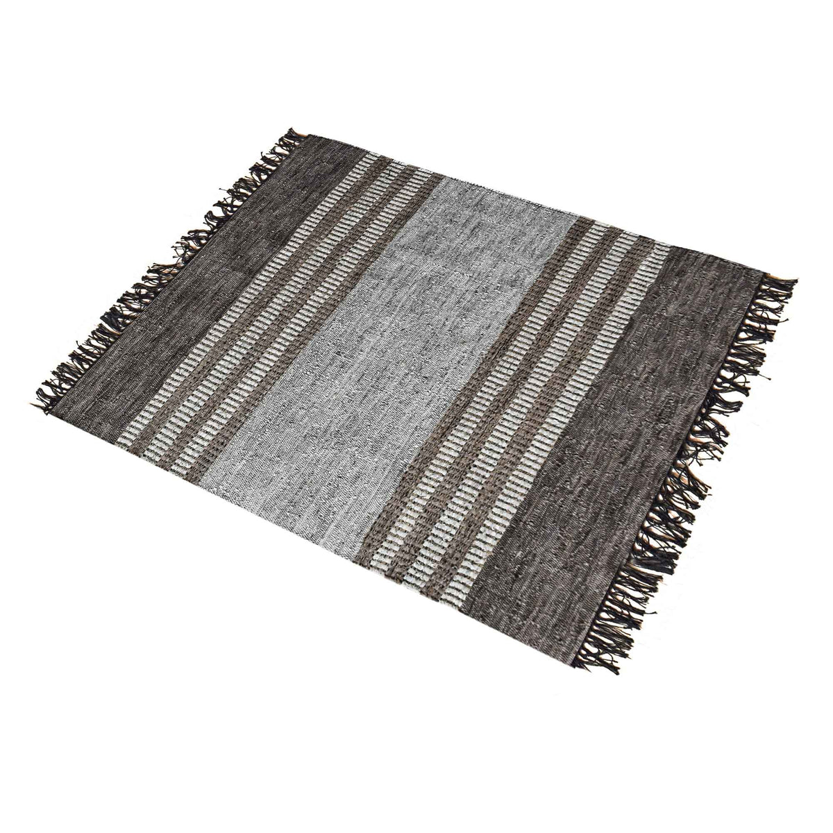 JODAR RUG - LEATHER/ HEMP