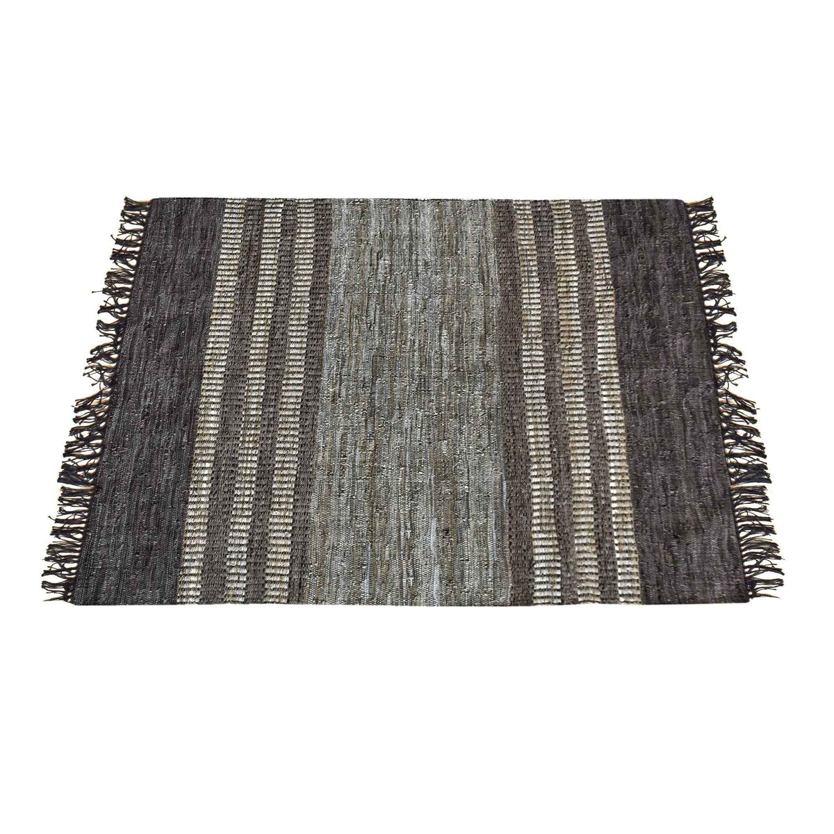 JODAR RUG - LEATHER/ HEMP