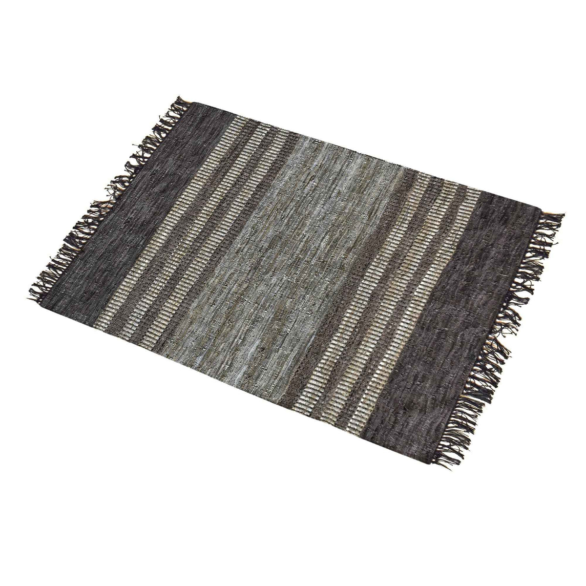 JODAR RUG - LEATHER/ HEMP