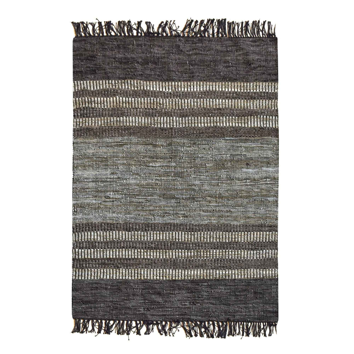 JODAR RUG - LEATHER/ HEMP