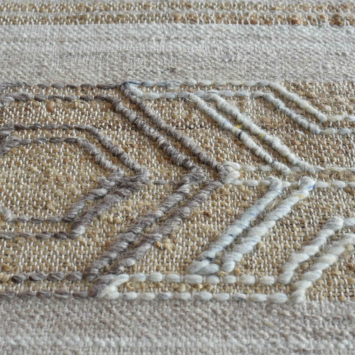 Monolith & Heart Kenyon Hand-Woven Hemp, Wool & Viscose Rug, Natural