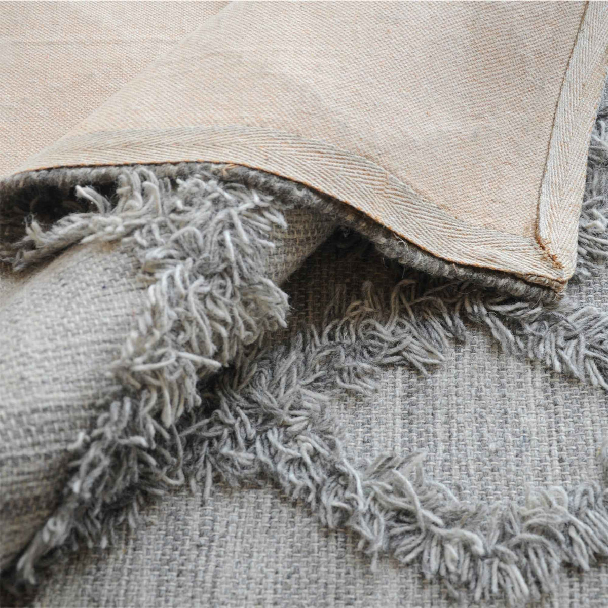 Monolith & Heart Jucar Flatwoven Wool & Linen Rug, Multiple Colours
