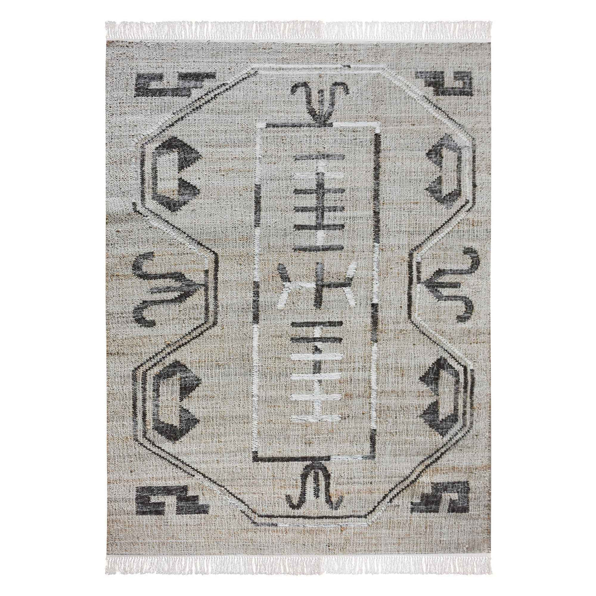 Monolith & Heart Kamarod Punja Kelim Hemp & Wool Rug, Natural