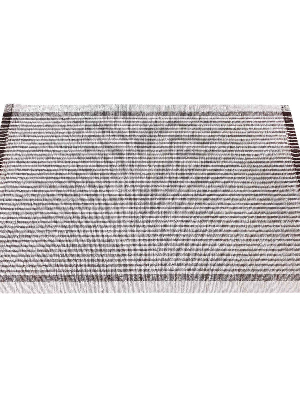 KAMEEL RUG - IVORY/BROWN - HAND WOVEN - COTTON DENIM