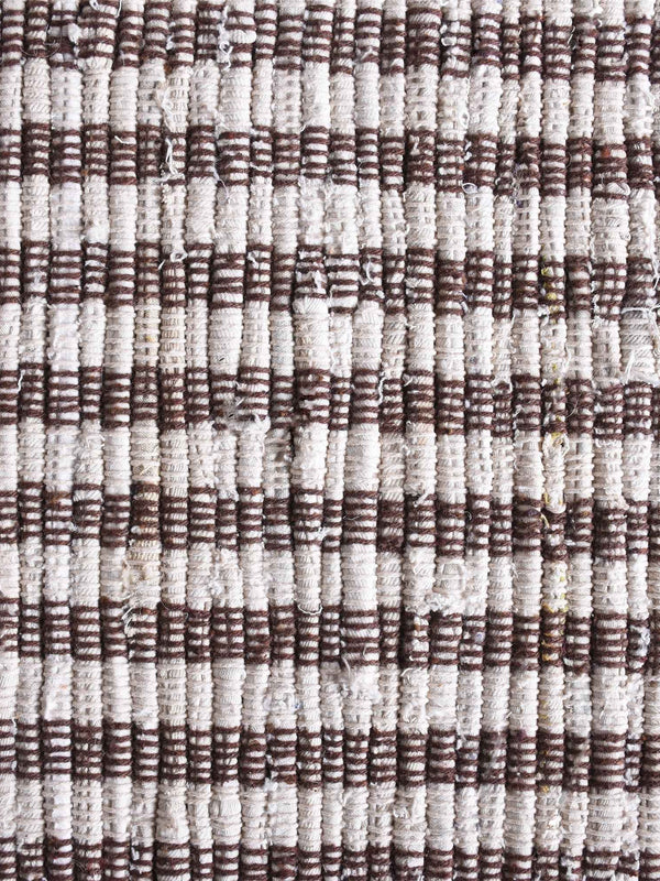 KAMEEL RUG - IVORY/BROWN - HAND WOVEN - COTTON DENIM