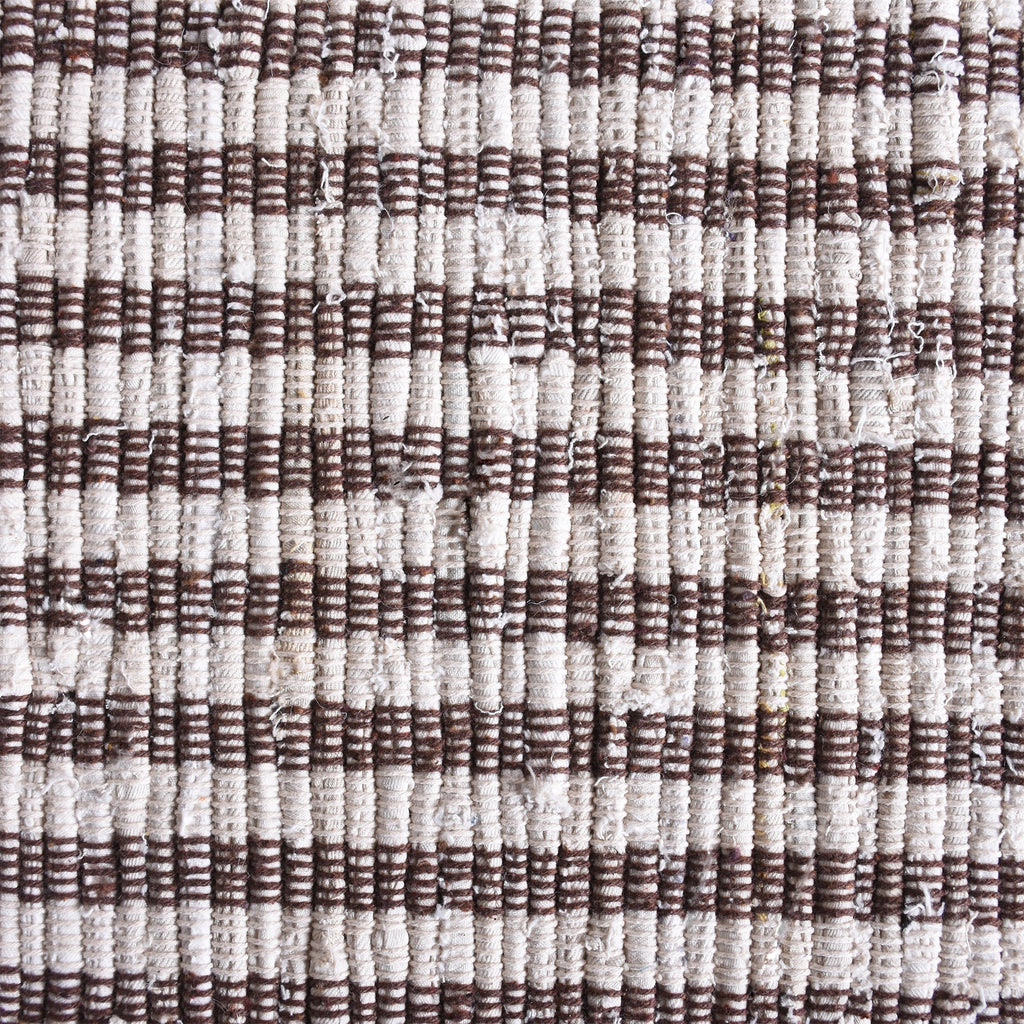 KAMEEL RUG - IVORY/BROWN - HAND WOVEN - COTTON DENIM
