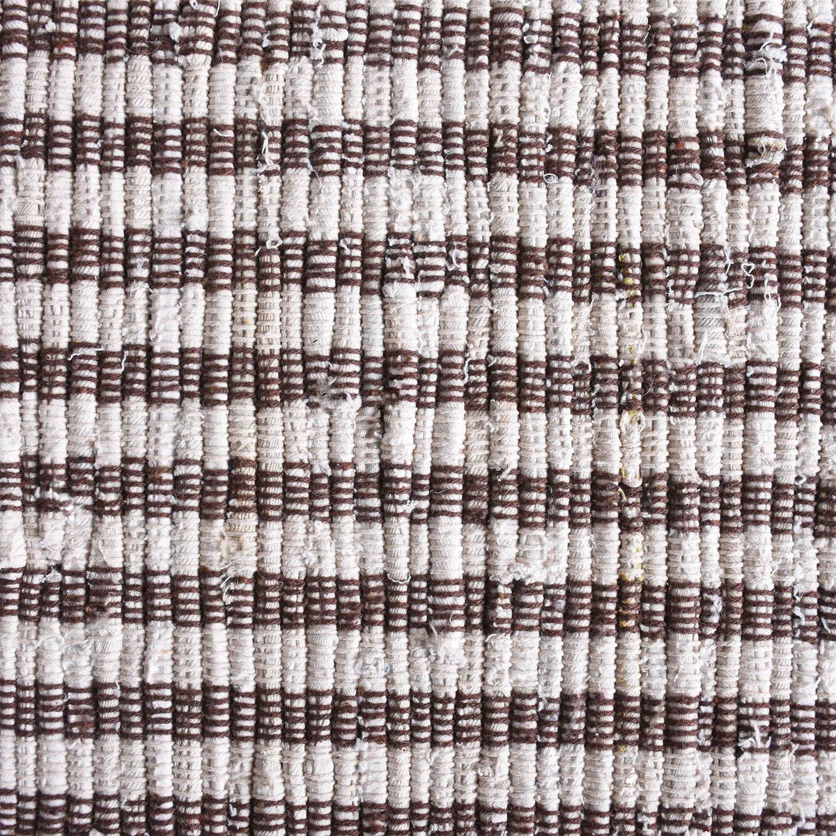 Monolith & Heart Kameel Hand-Woven Recycled Denim Rug, Ivory & Brown