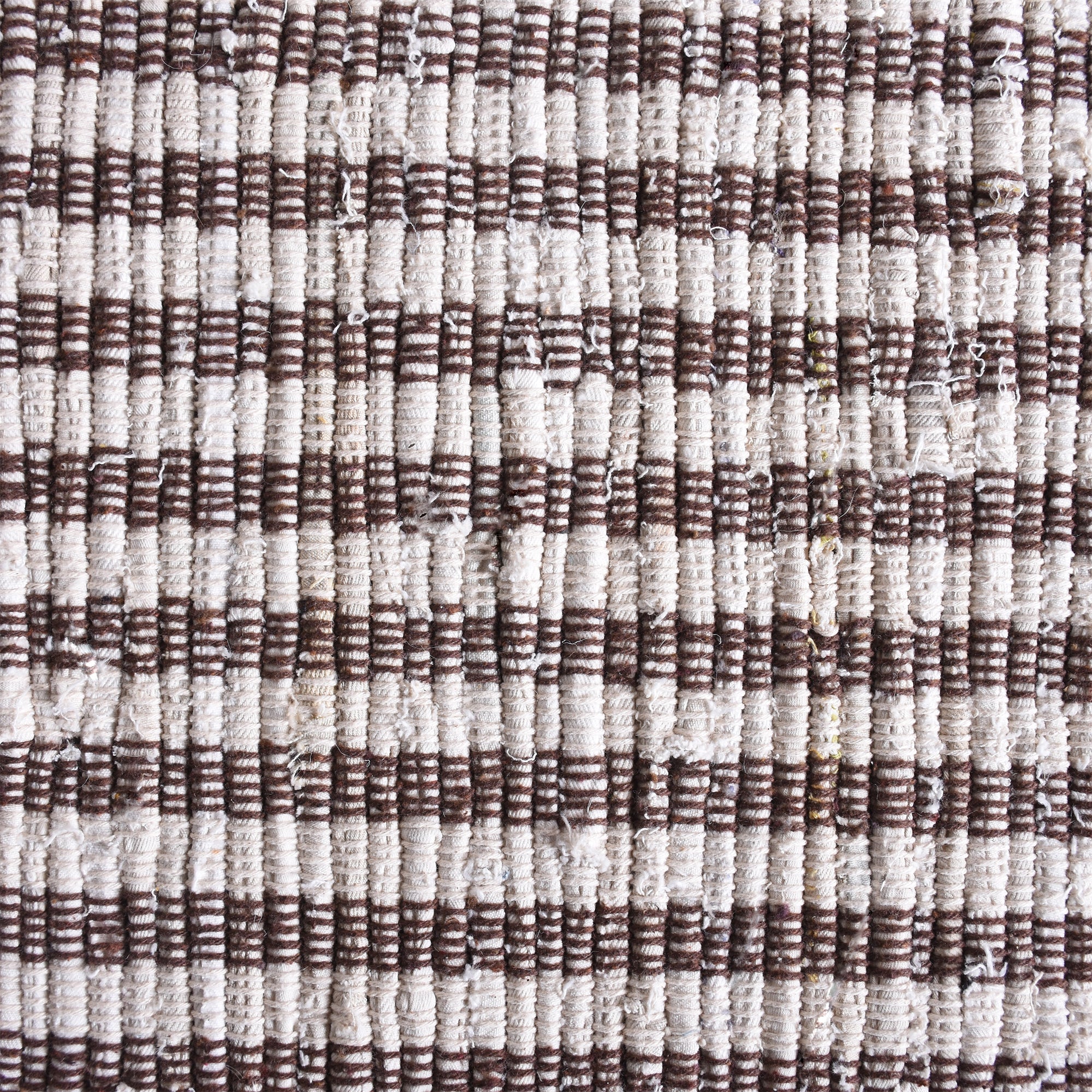 KAMEEL RUG - IVORY/BROWN - HAND WOVEN - COTTON DENIM