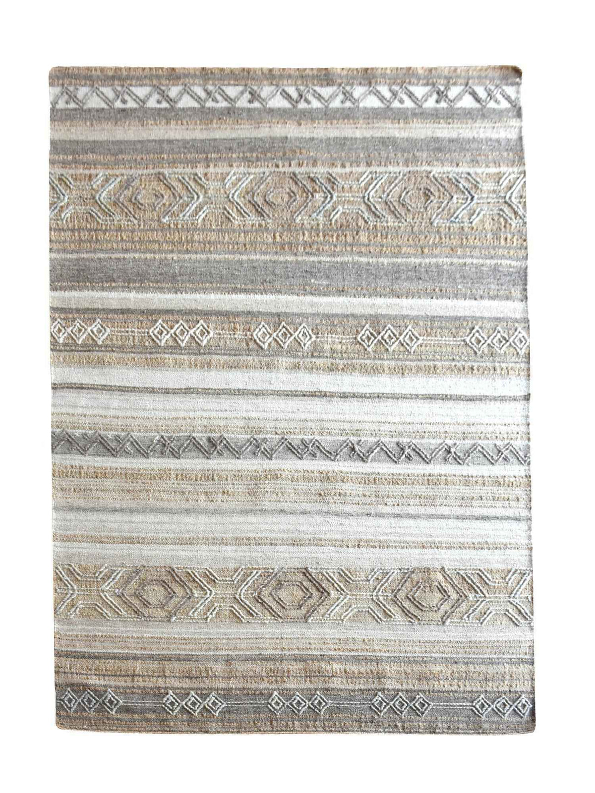Monolith & Heart Kenyon Hand-Woven Hemp, Wool & Viscose Rug, Natural