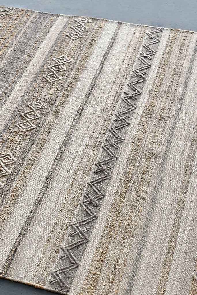 Monolith & Heart Kenyon Hand-Woven Hemp, Wool & Viscose Rug, Natural