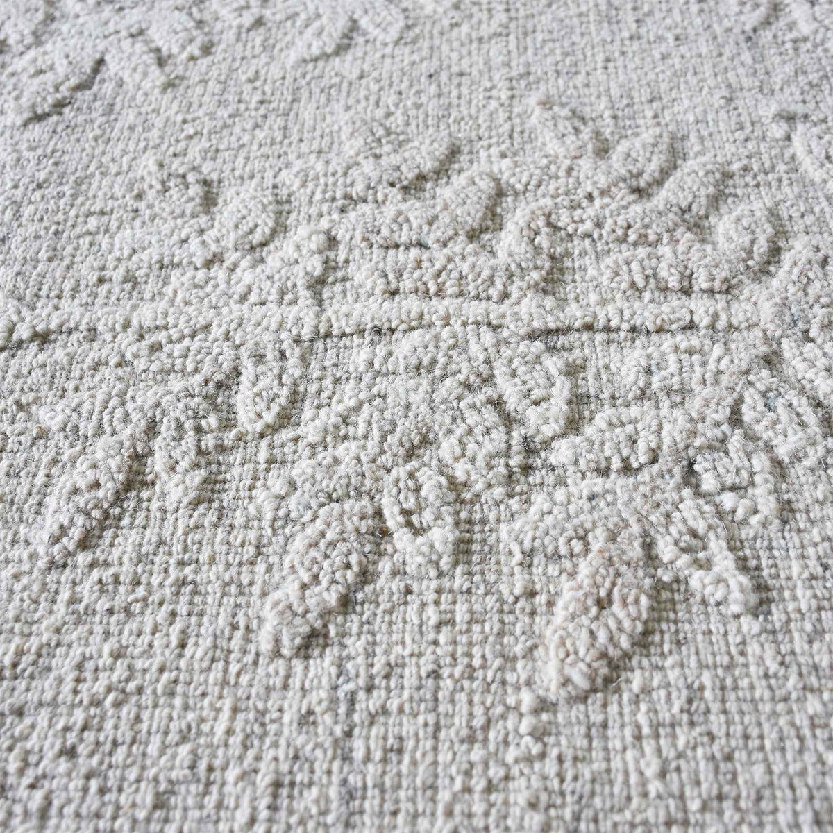 Monolith & Heart Kotlas Hand-Woven & Over-Tufted Wool Rug, Natural White