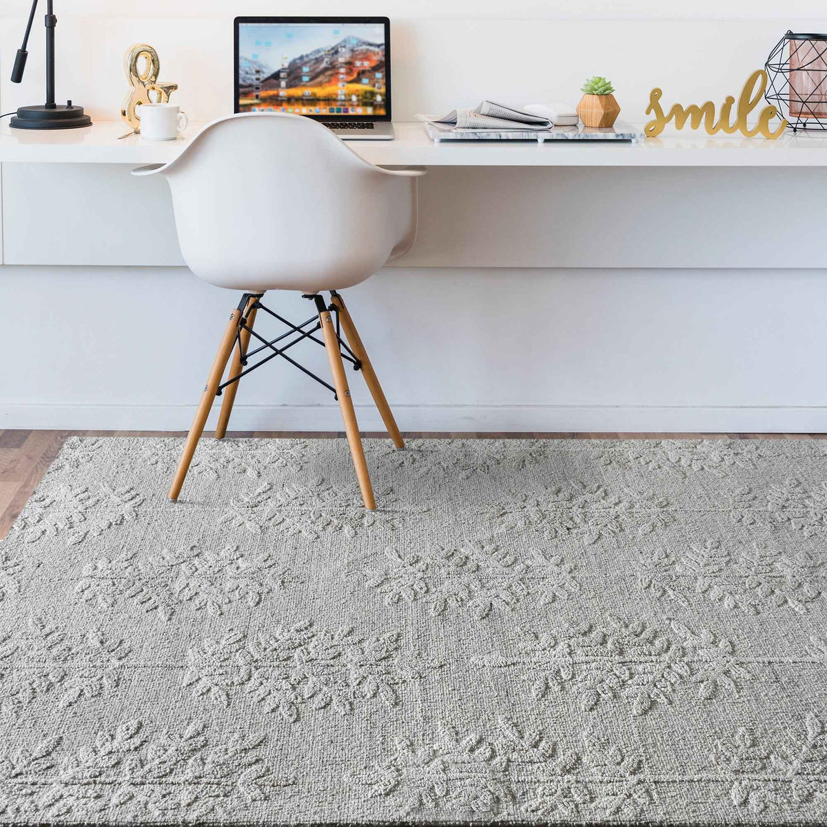 Monolith & Heart Kotlas Hand-Woven & Over-Tufted Wool Rug, Natural White