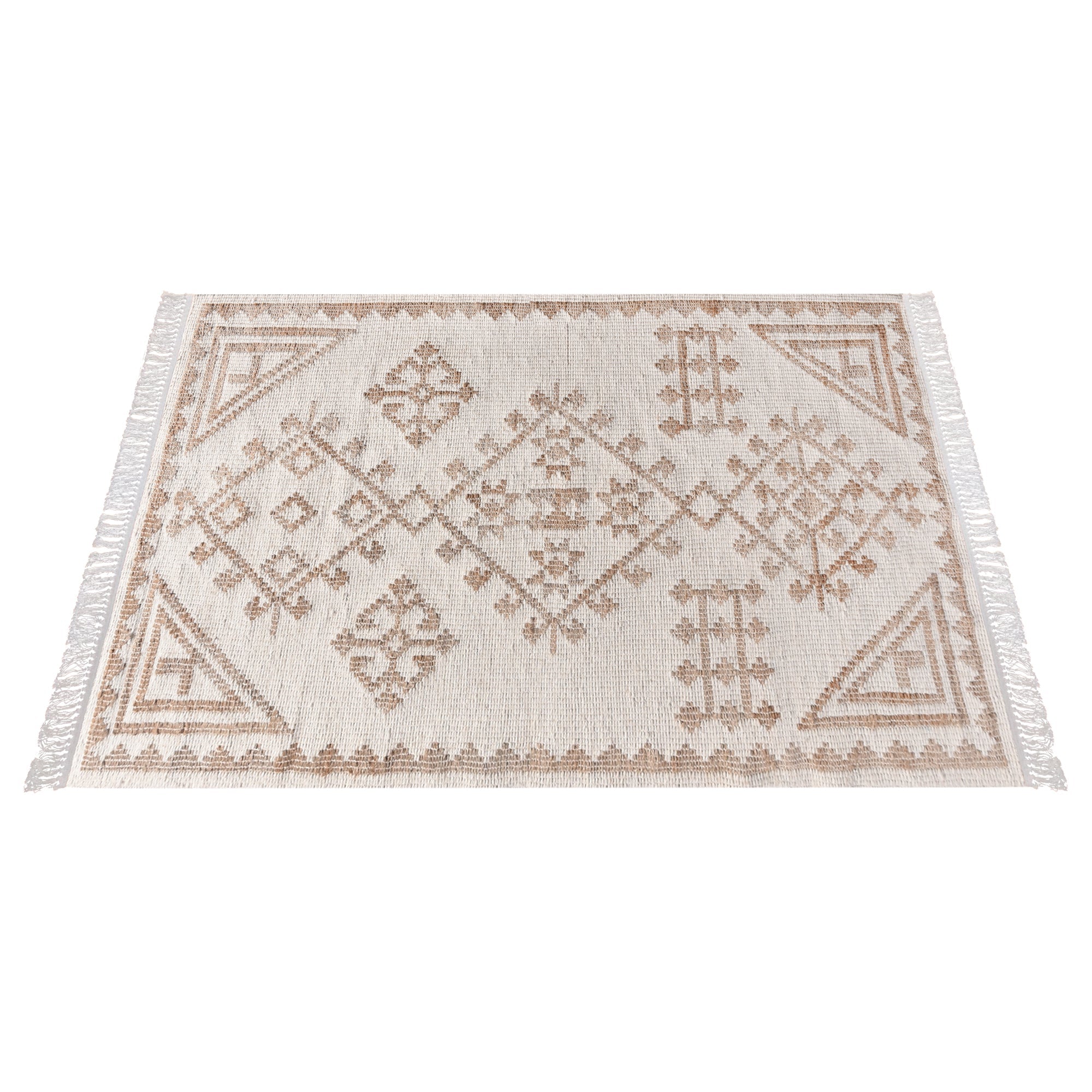 Area Rug, Bedroom Rug, Living Room Rug, Living Area Rug, Indian Rug, Office Carpet, Office Rug, Shop Rug Online, Jute, Wool, Natural, Natural White, Punja, Flat Weave, tribal