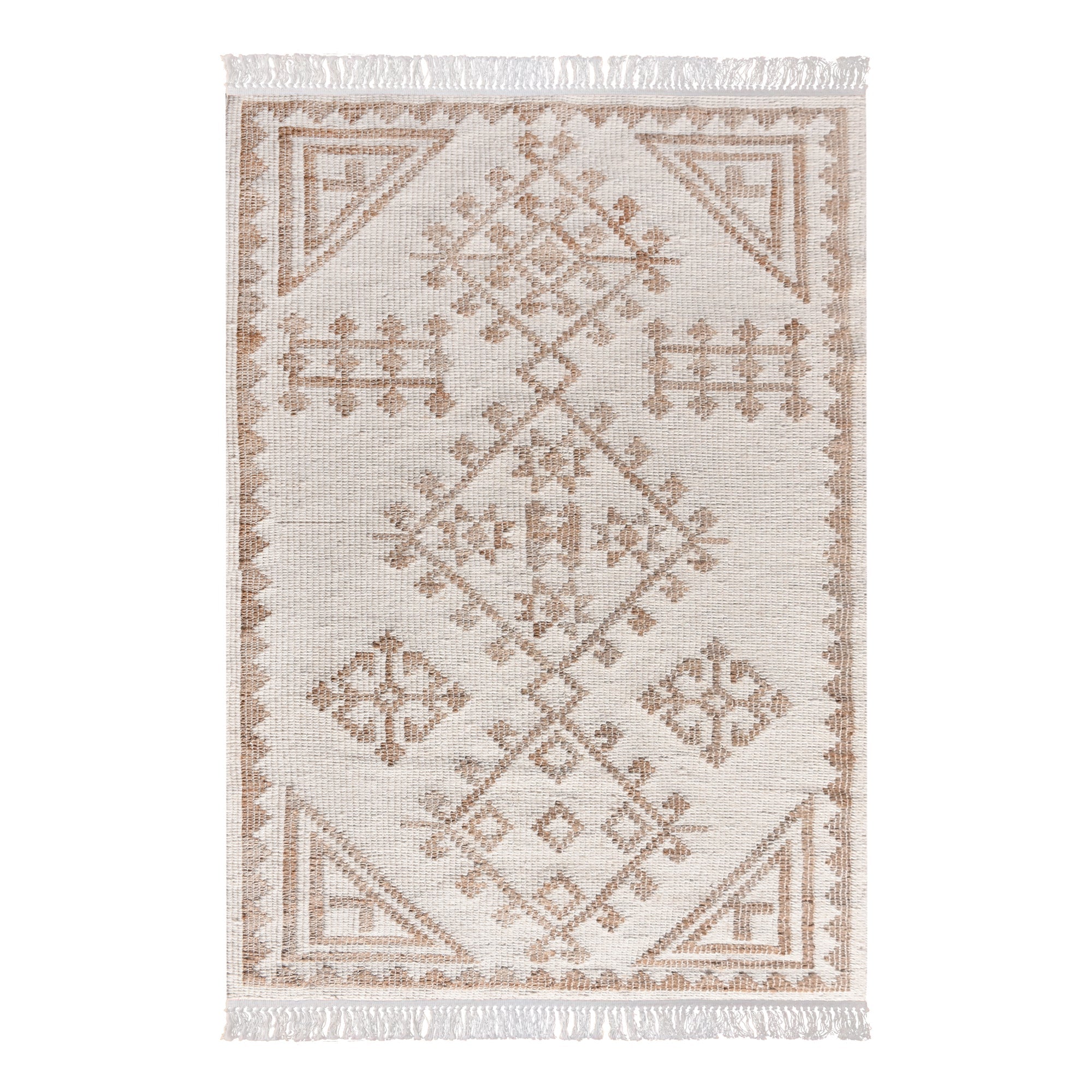 Area Rug, Bedroom Rug, Living Room Rug, Living Area Rug, Indian Rug, Office Carpet, Office Rug, Shop Rug Online, Jute, Wool, Natural, Natural White, Punja, Flat Weave, tribal
