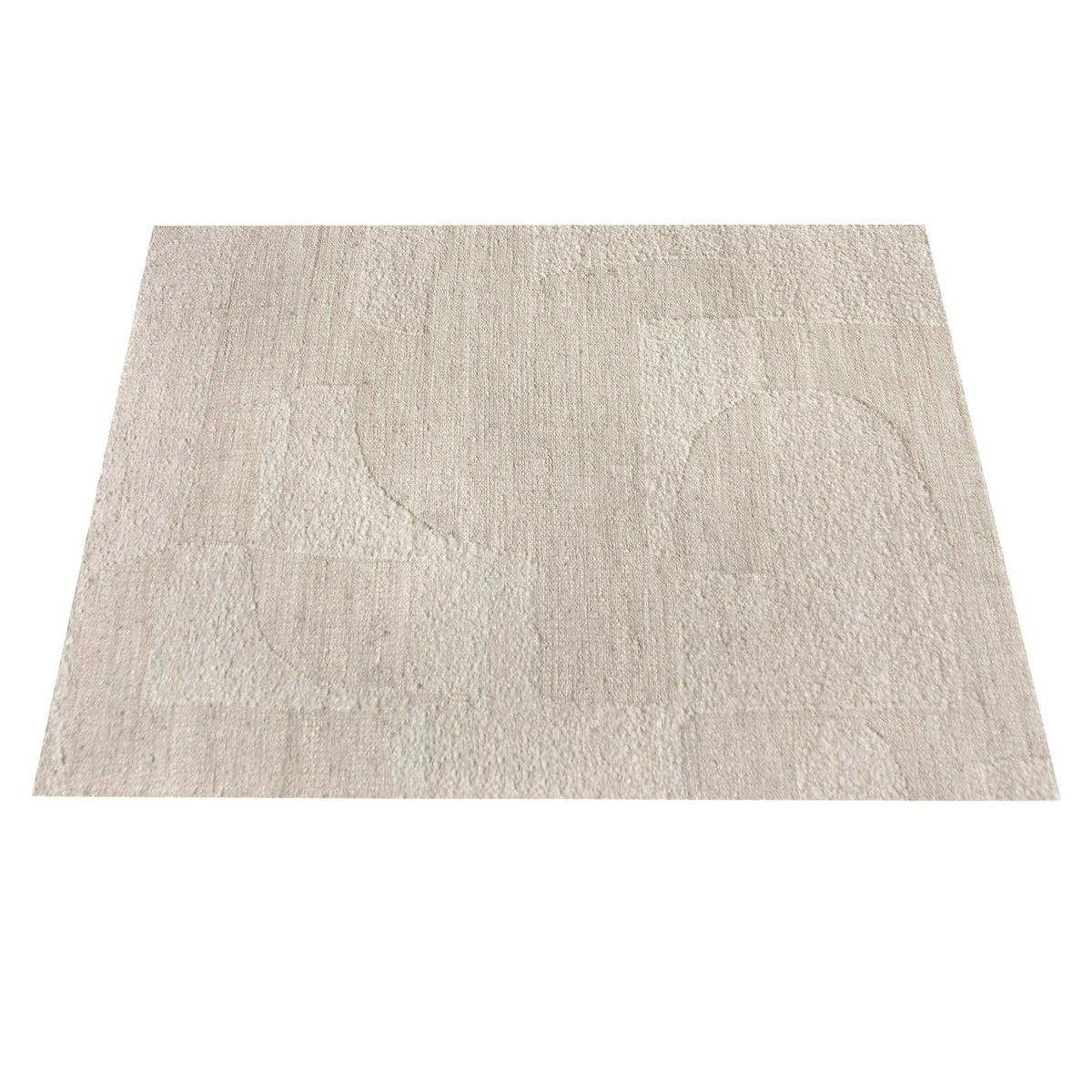 Monolith & Heart Laborec Hand-Carved New Zealand Wool & Jute Rug, Ivory