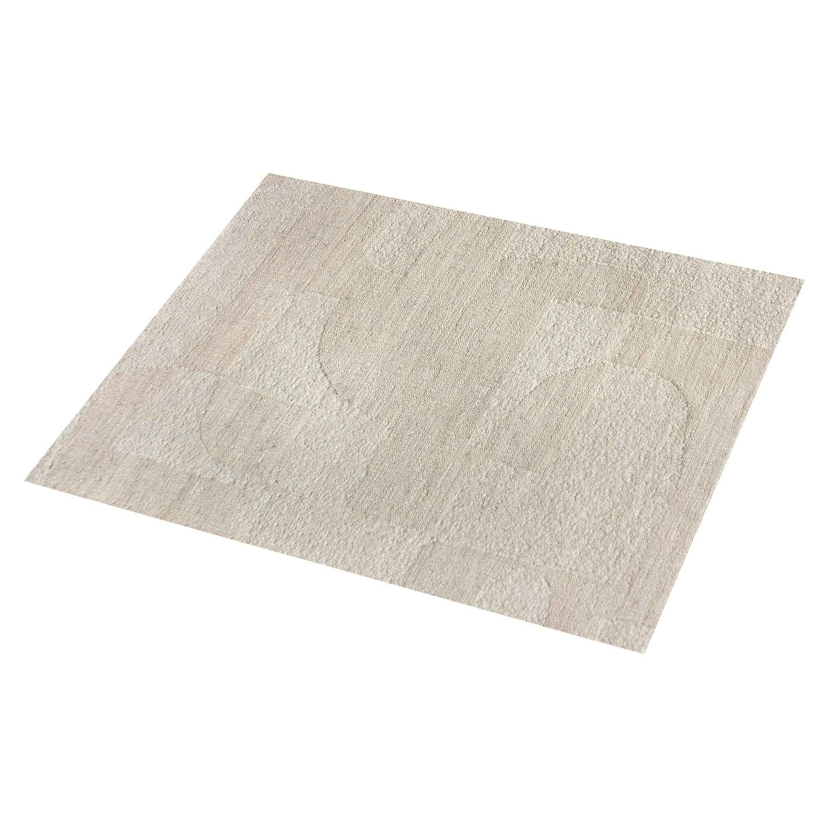 Monolith & Heart Laborec Hand-Carved New Zealand Wool & Jute Rug, Ivory
