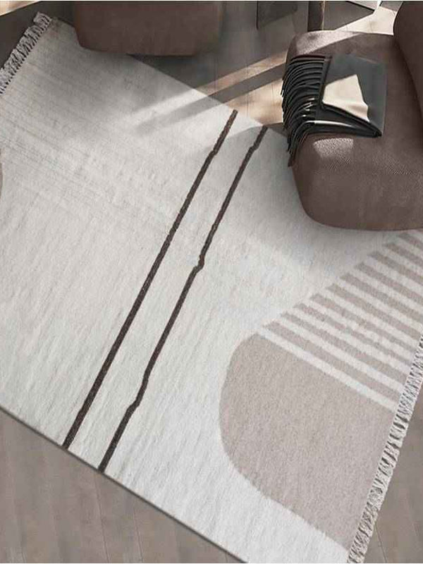 LARRABEE RUG - IVORY/BEIGE - HAND WOVEN - WOOL