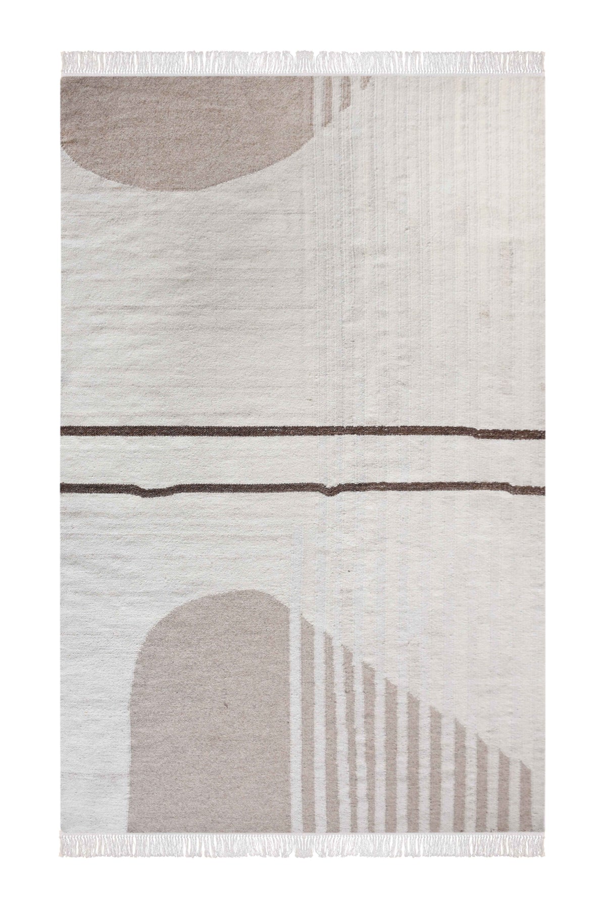 LARRABEE RUG - IVORY/BEIGE - HAND WOVEN - WOOL