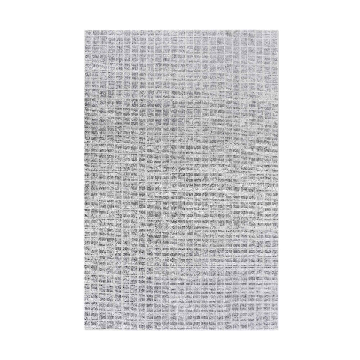 Monolith & Heart Laty Hand-Woven Recycled PET Rug, White & Grey