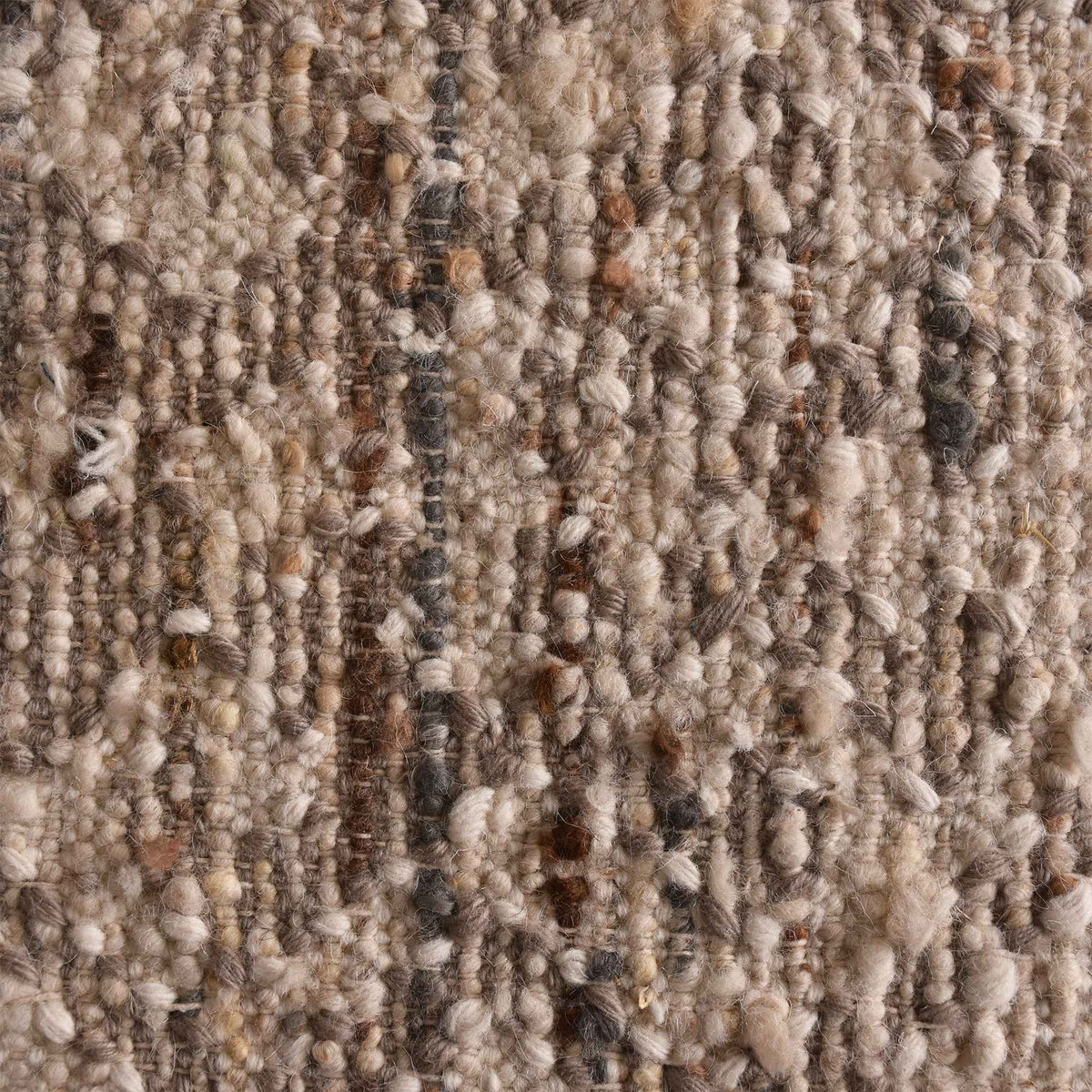 Monolith & Heart Layard Punja Kelim New Zealand Wool Rug, Taupe & Natural White