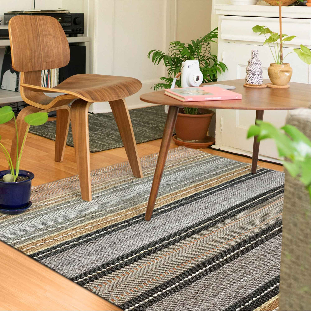 Monolith & Heart Layton Hand-Woven Hemp & Wool Rug, Multi