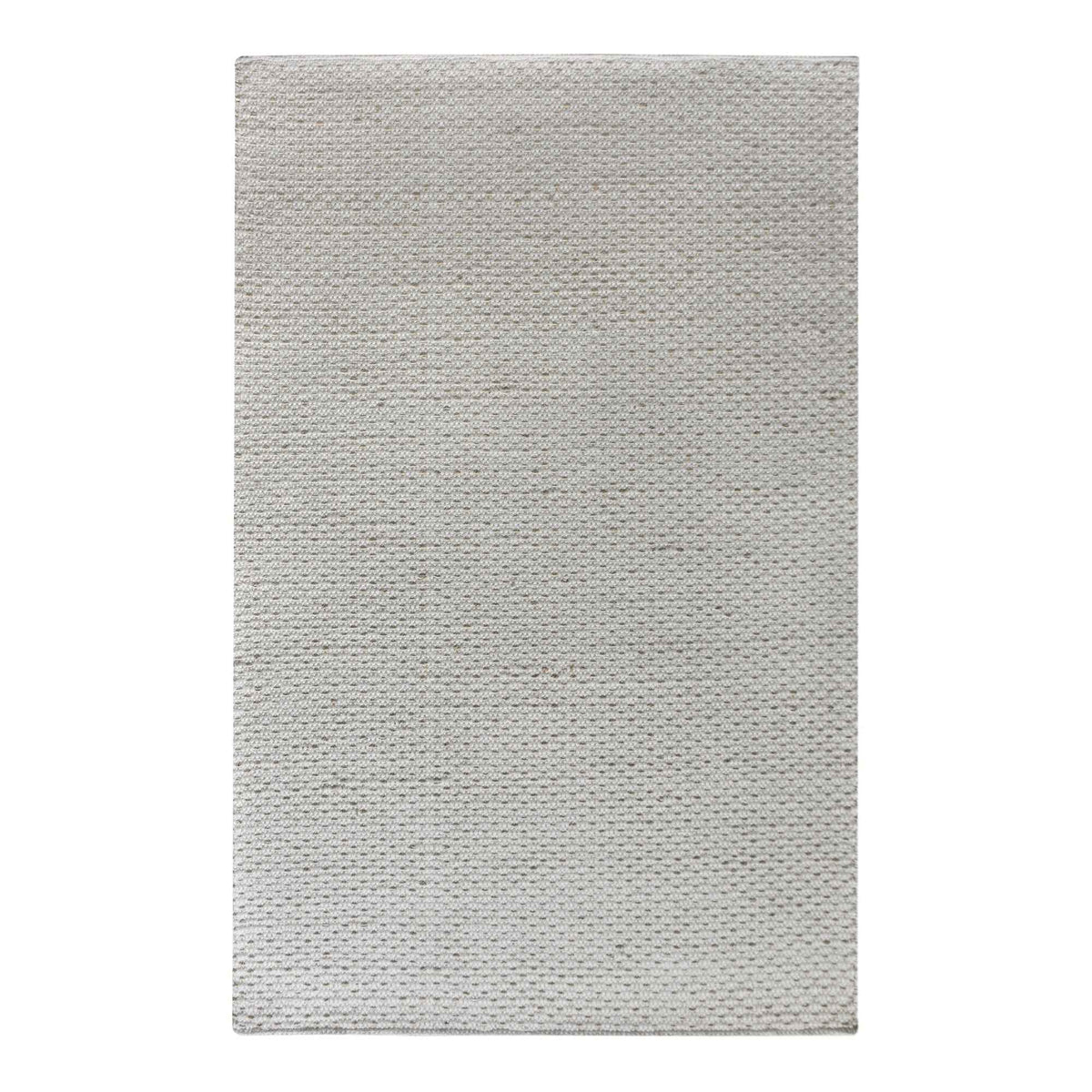Monolith & Heart Lucerne Hand-Woven Wool & Jute Rug, Natural White
