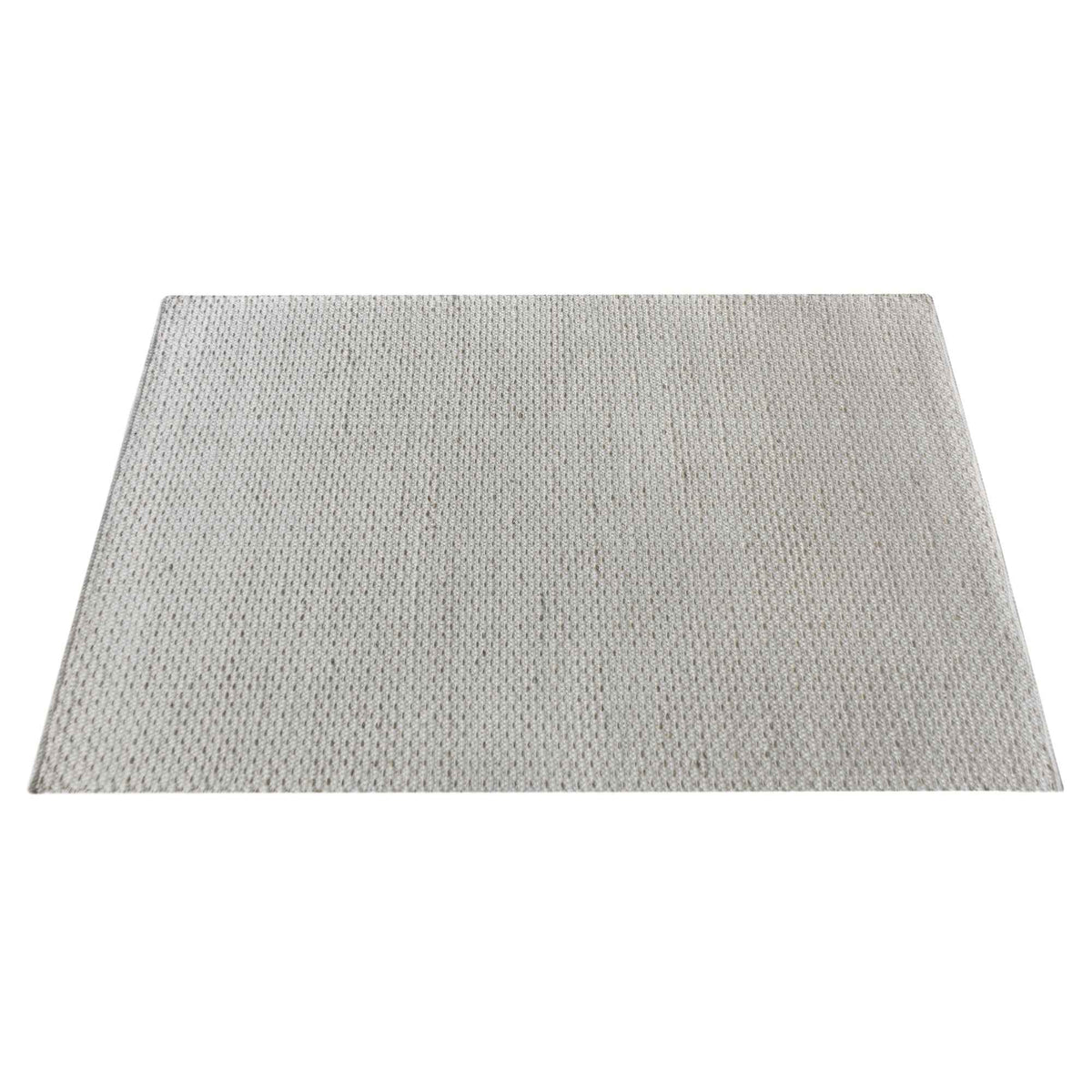 Monolith & Heart Lucerne Hand-Woven Wool & Jute Rug, Natural White