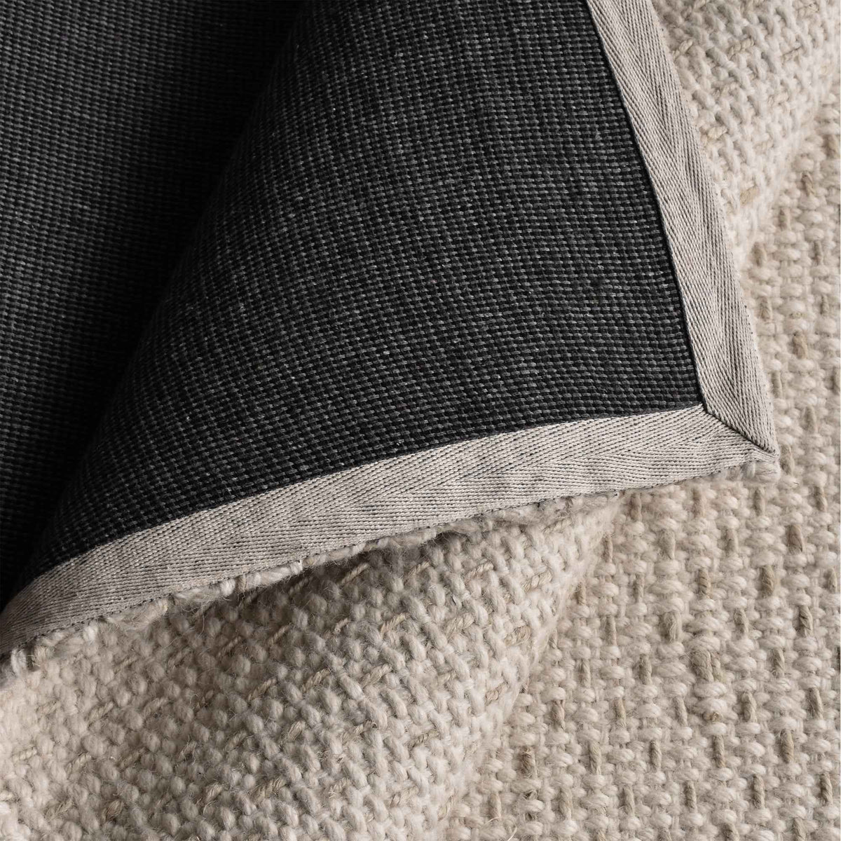 Monolith & Heart Lucerne Hand-Woven Wool & Jute Rug, Natural White