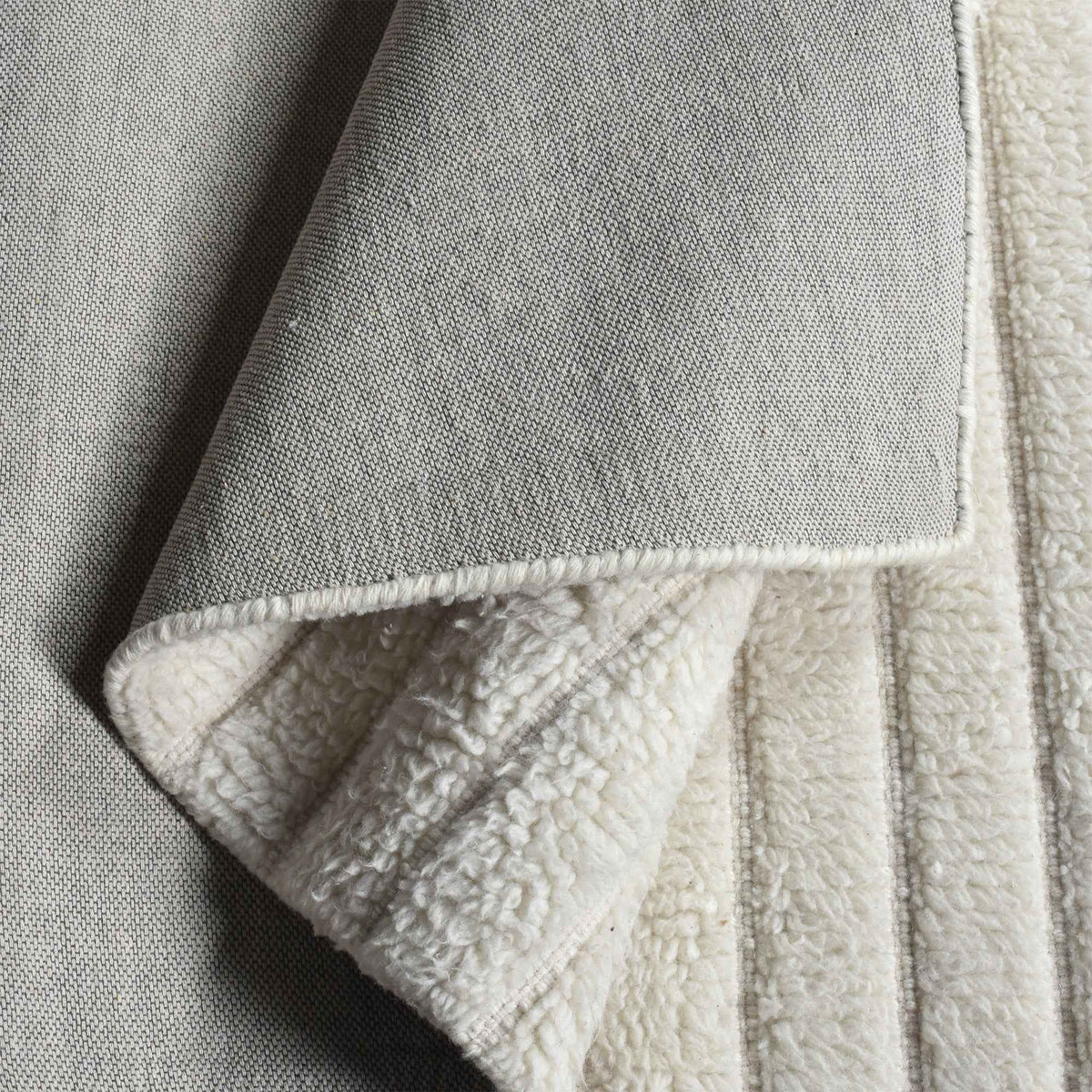 Monolith & Heart Lumot Hand-Woven New Zealand Wool Rug, Natural White