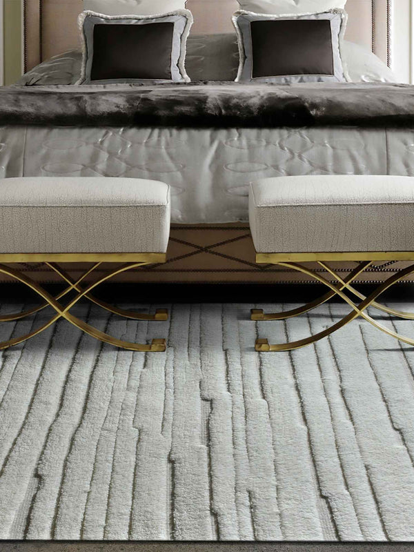 LYNDEN II RUG - NZ WOOL - HANDWOVEN - IVORY