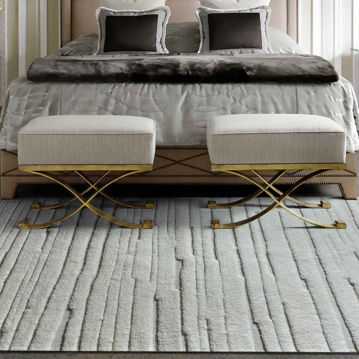 Monolith & Heart Lynden-II Hand-Woven New Zealand Wool Rug, Ivory