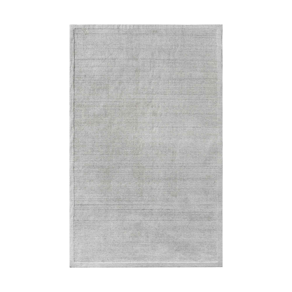 Monolith & Heart Martinet Hand-Woven Recycled PET Rug, Light Grey