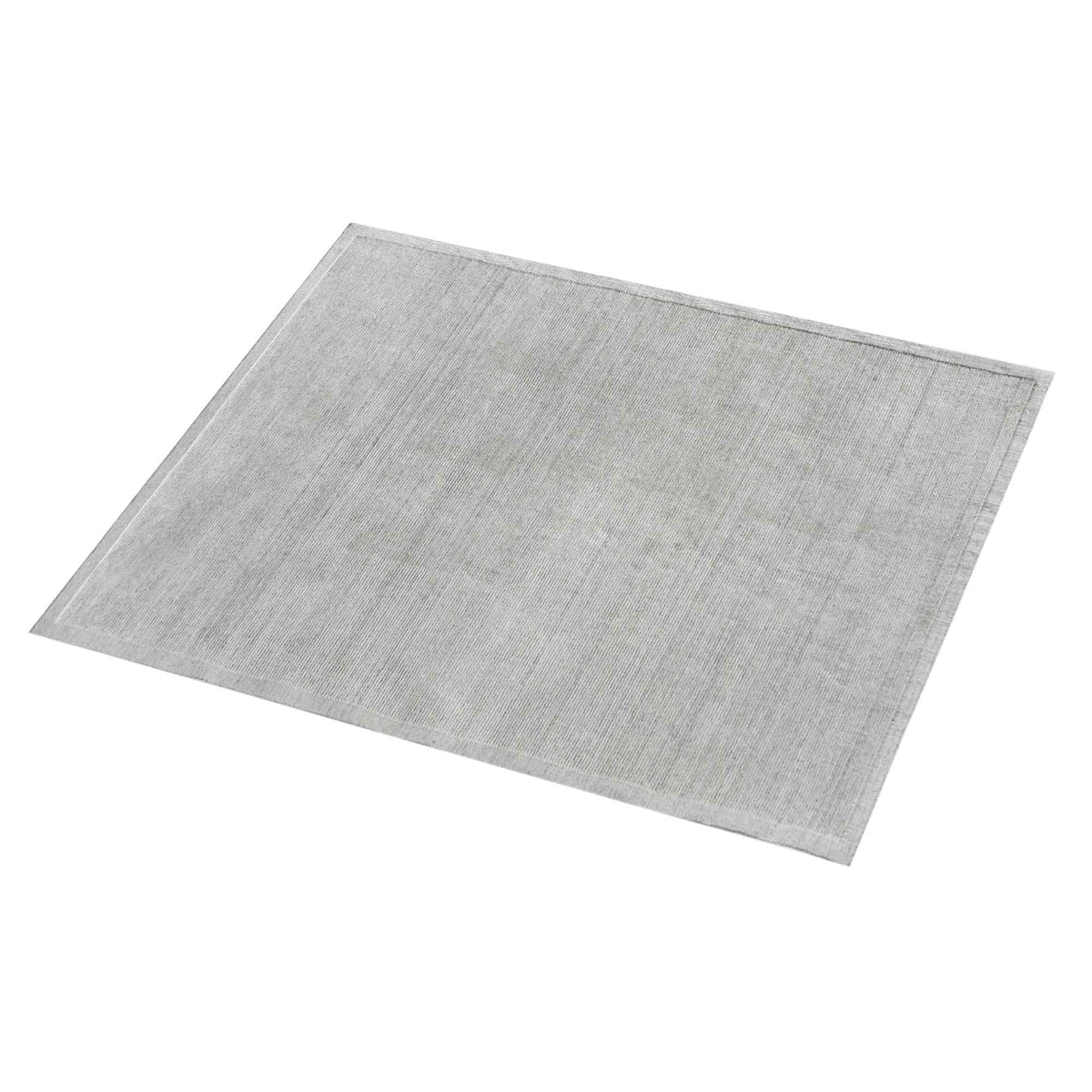 Monolith & Heart Martinet Hand-Woven Recycled PET Rug, Light Grey