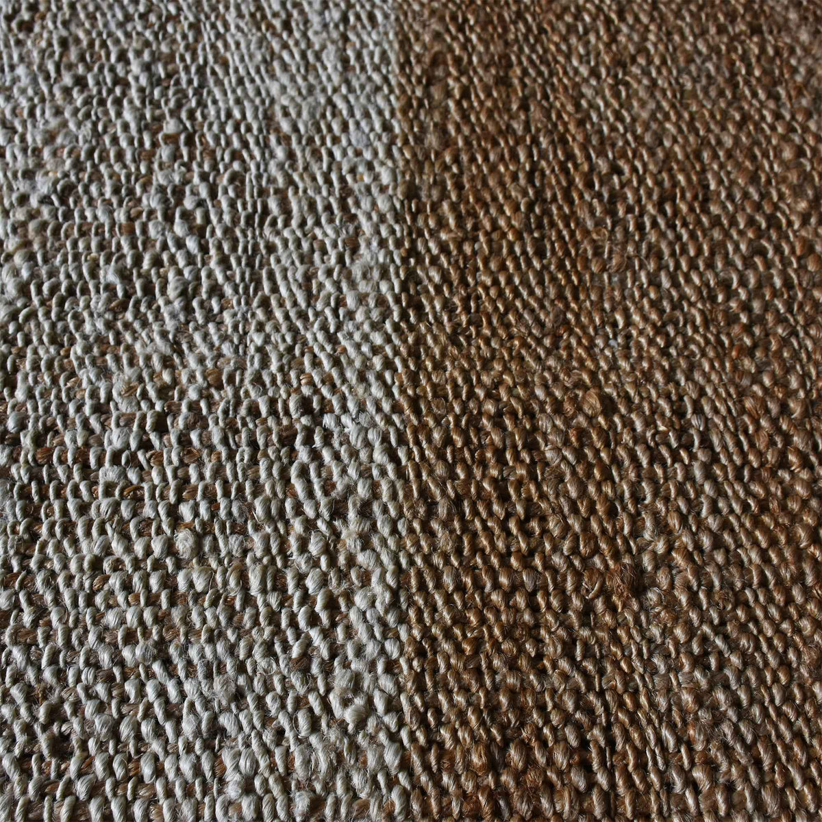 Monolith & Heart Masira Punja Hand-Woven Hemp & Wool Rug, Natural & Natural White