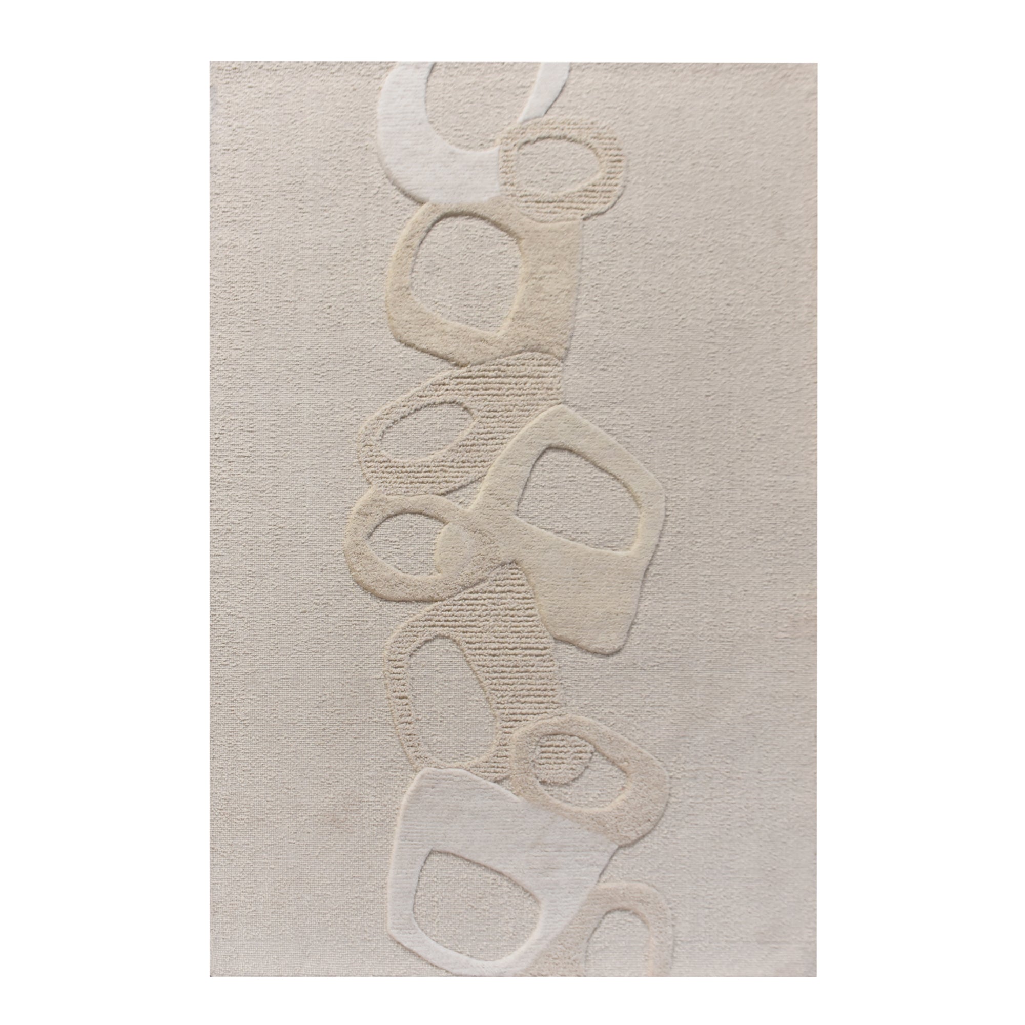 Area Rug, Bedroom Rug, Living Room Rug, Living Area Rug, Indian Rug, Office Carpet, Office Rug, Shop Rug Online, Wool, Natural White, Hand woven, Cut And Loop, Textured