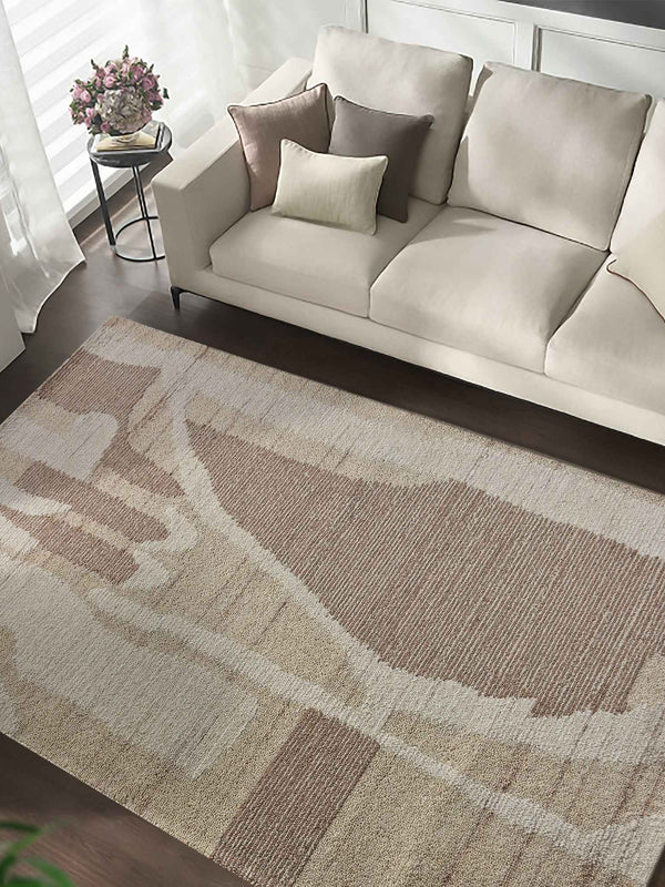 MLAVA RUG - IVORY/ BEIGE - WOOL - HAND WOVEN, OVER TUFTED