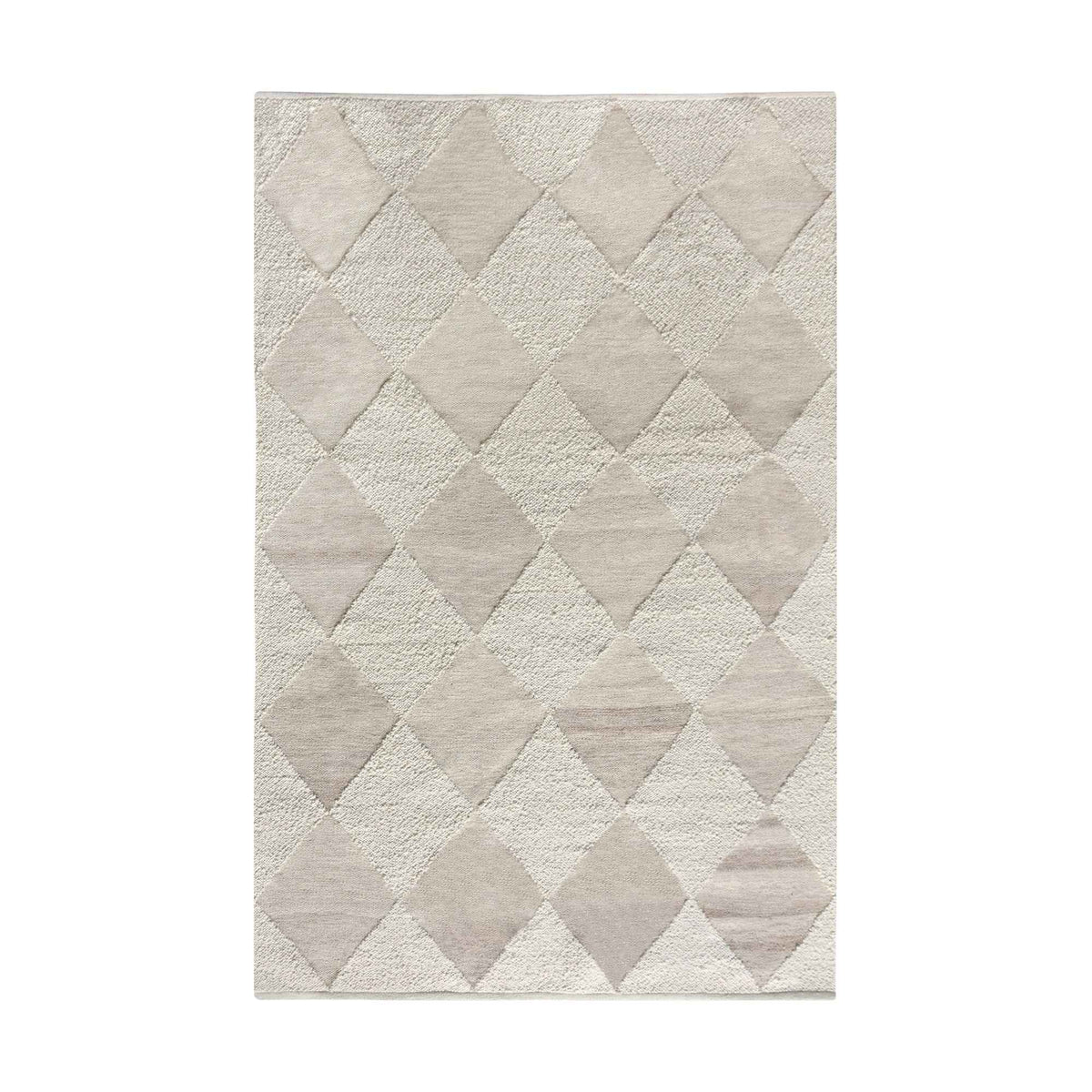 Monolith & Heart Molopo Hand-Woven Recycled PET & Wool Rug, Ivory & Beige