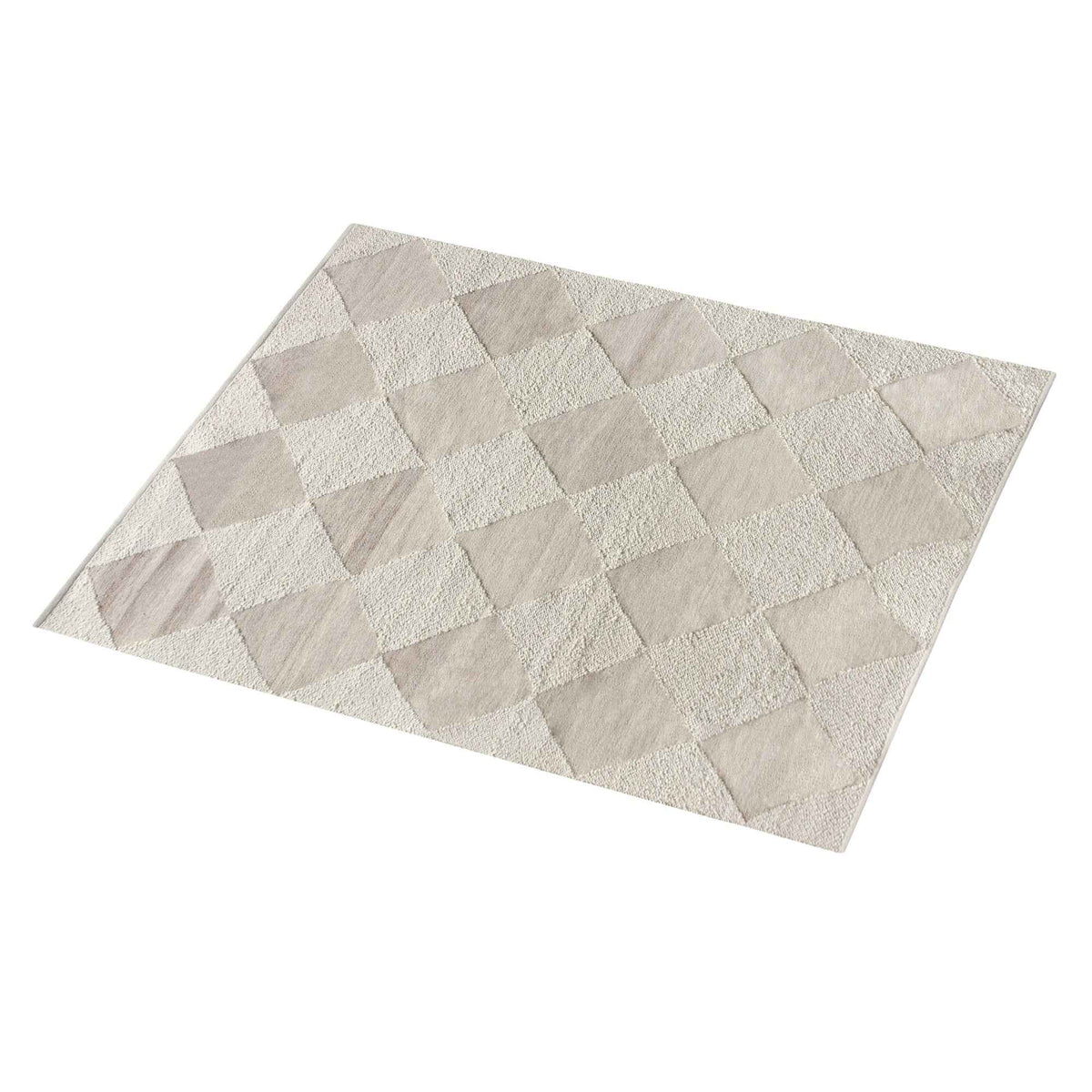 Monolith & Heart Molopo Hand-Woven Recycled PET & Wool Rug, Ivory & Beige