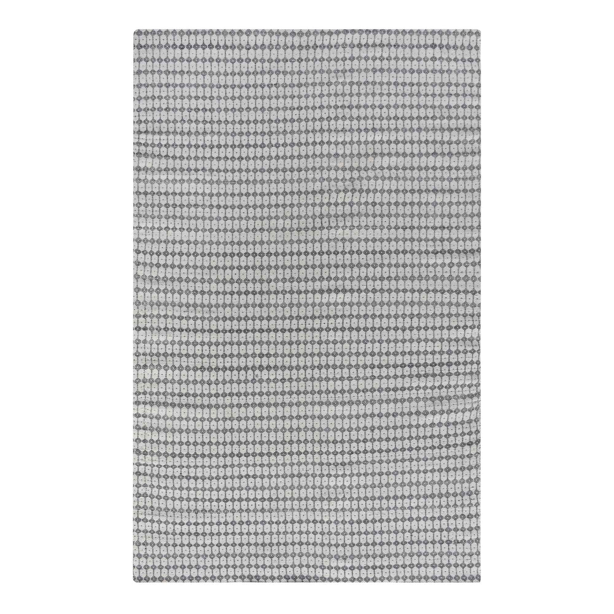 Monolith & Heart Mornington Hand-Woven PET Rug, Ivory and Grey, 4 Sizes
