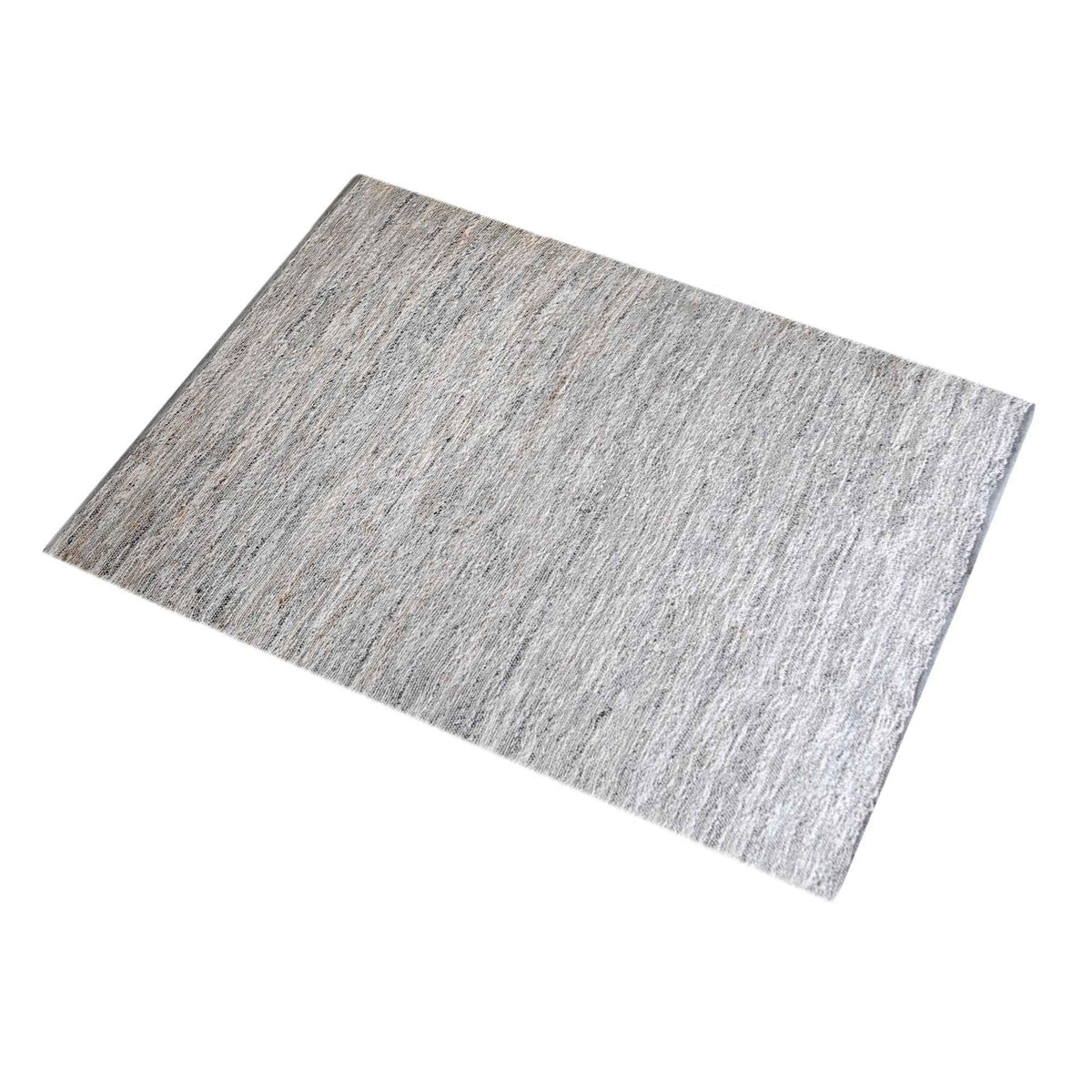 Monolith & Heart Moulin Hand-Woven Hemp & Wool Rug, Grey