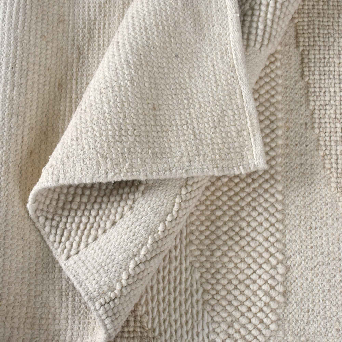 Monolith & Heart Mowsbury Hand-Woven Wool Rug, Ivory