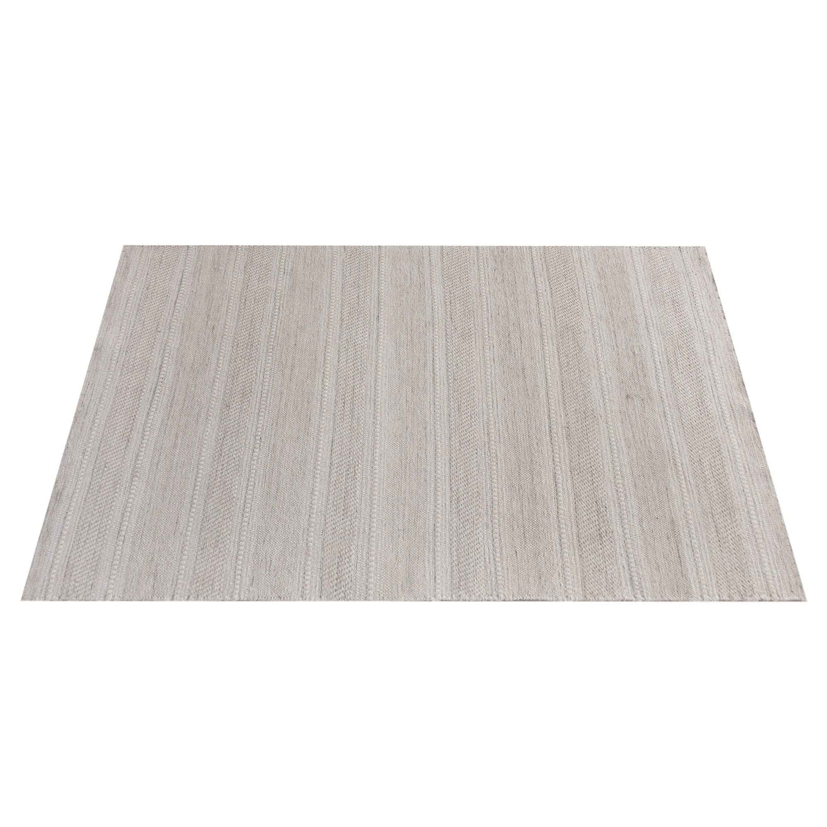 Monolith & Heart Mures Punja Kelim Wool Rug, Natural White & Beige