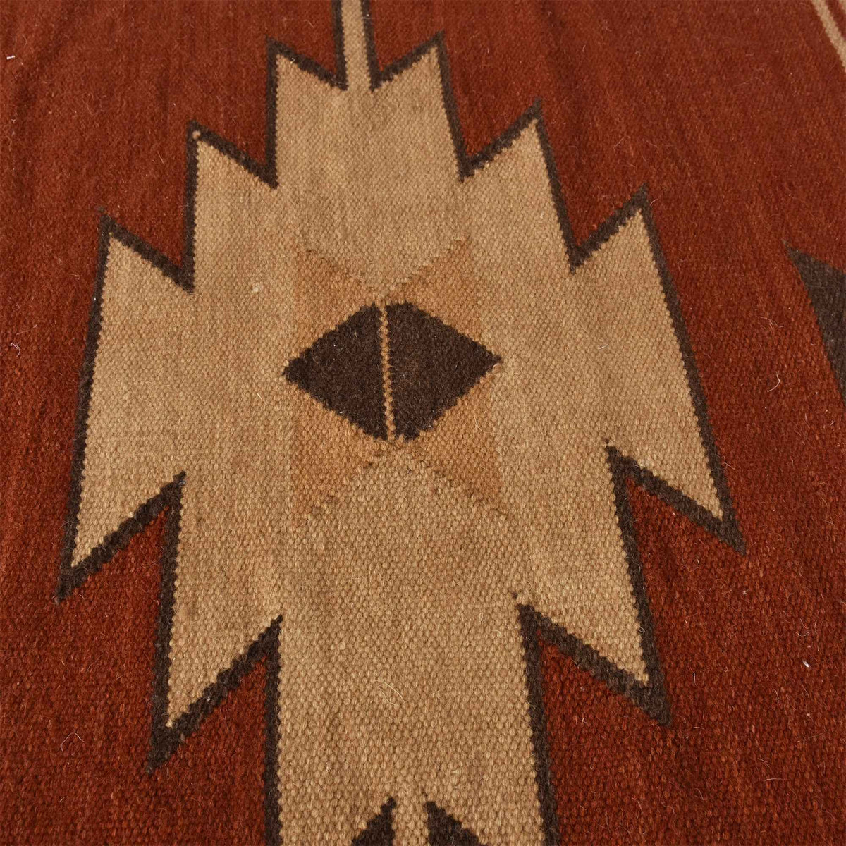 Monolith & Heart Murom Punja Kelim New Zealand Wool Rug, Natural & Natural White