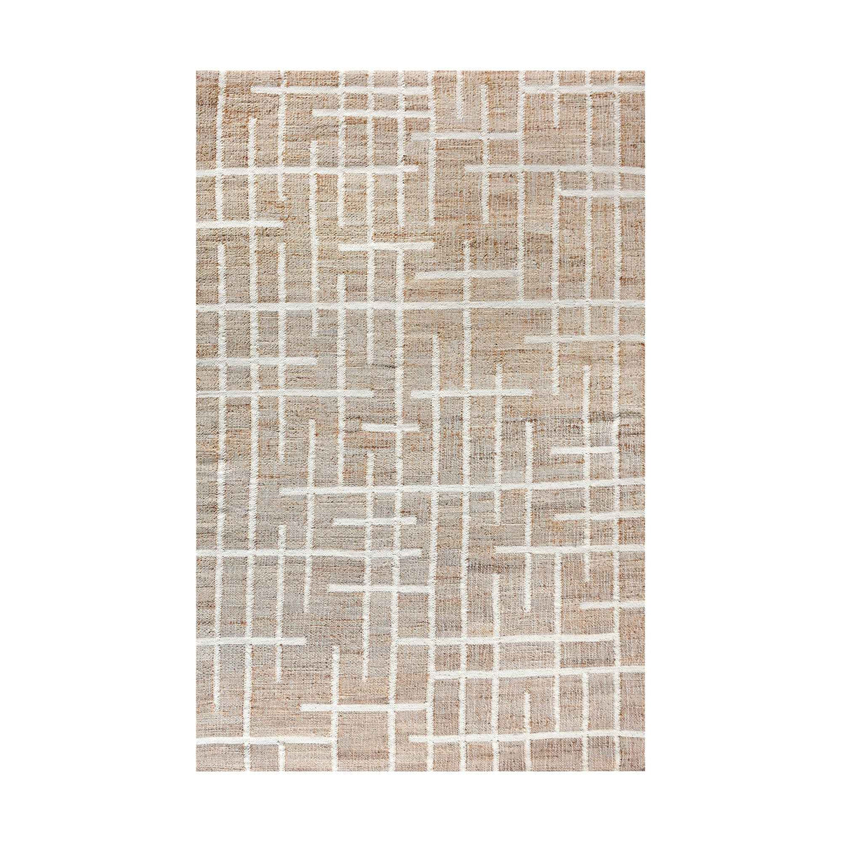 Monolith & Heart Nachez Hand-Carved Jute & Wool Rug, Blue