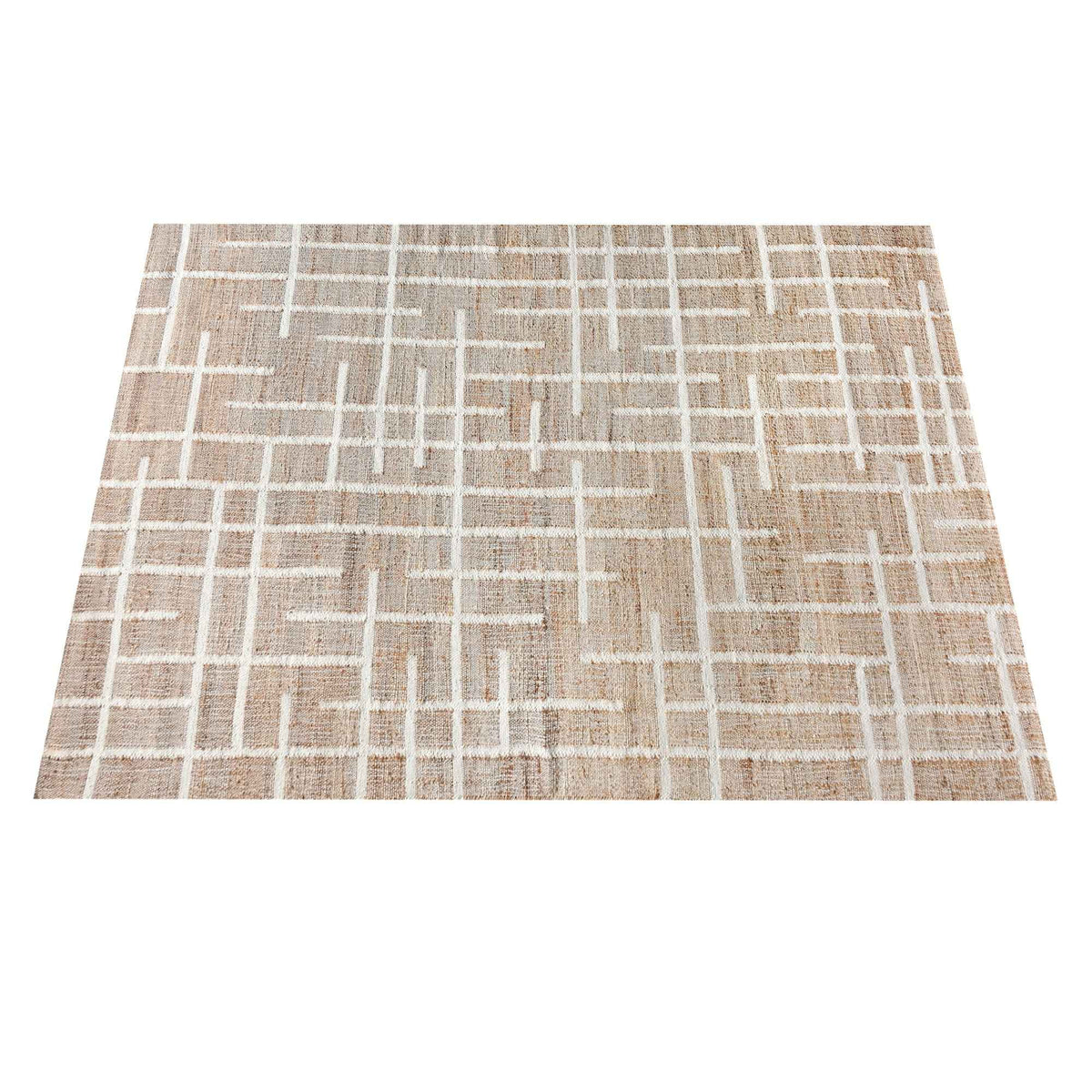 Monolith & Heart Nachez Hand-Carved Jute & Wool Rug, Blue