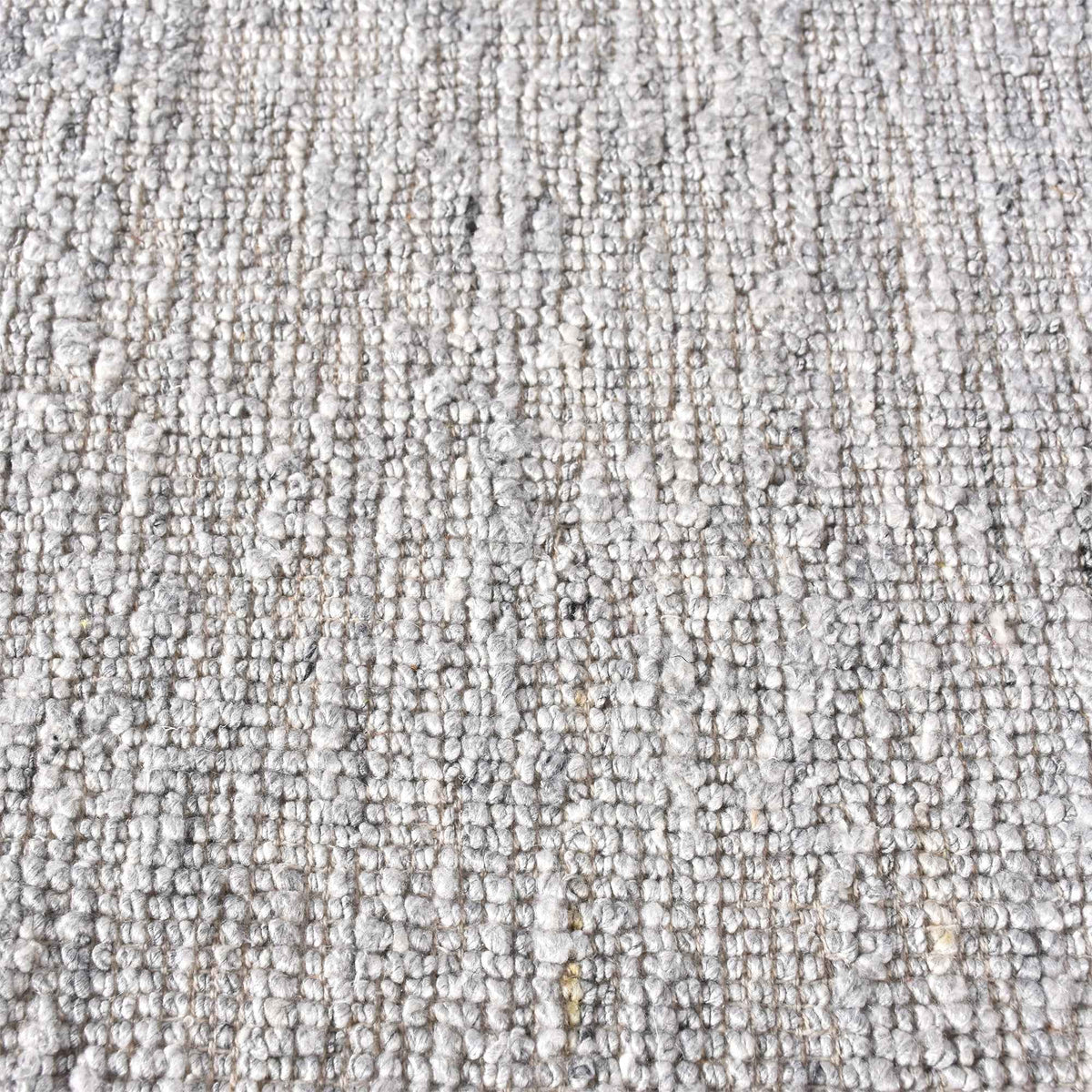 Monolith & Heart Naomi Hand-Woven Wool & Viscose Rug, Silver & Natural White