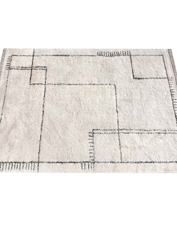 NEWLANDS RUG - IVORY/CHARCOAL - COTTON - TABLE TUFTED